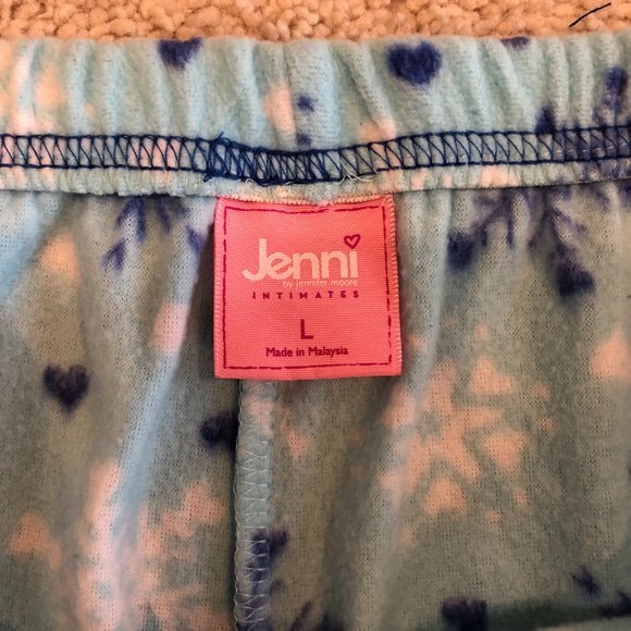Women's Jenni Intimates Flannel Soft Comfortable Snowflake PJ Bottoms Pants - Picture 3 of 9